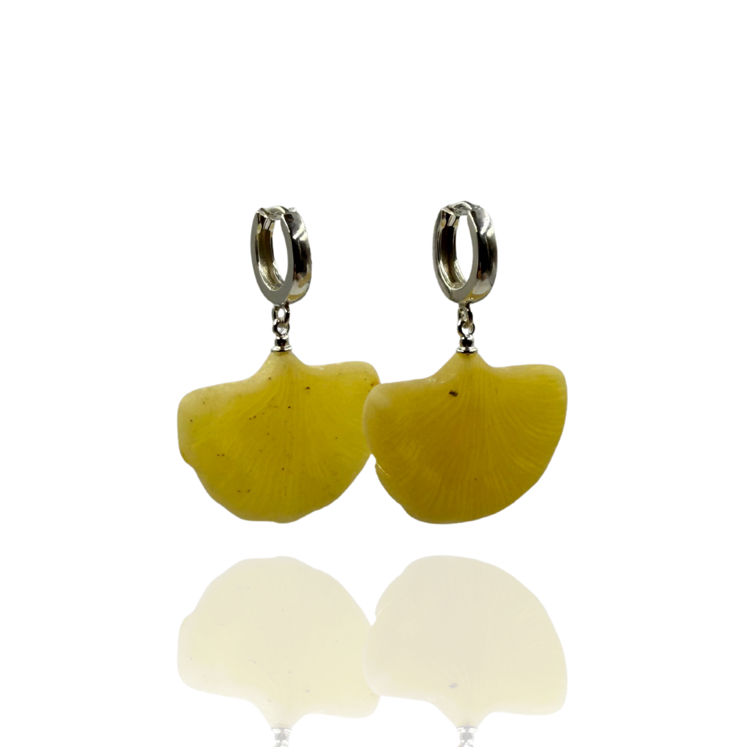 Sterling silver amber earrings