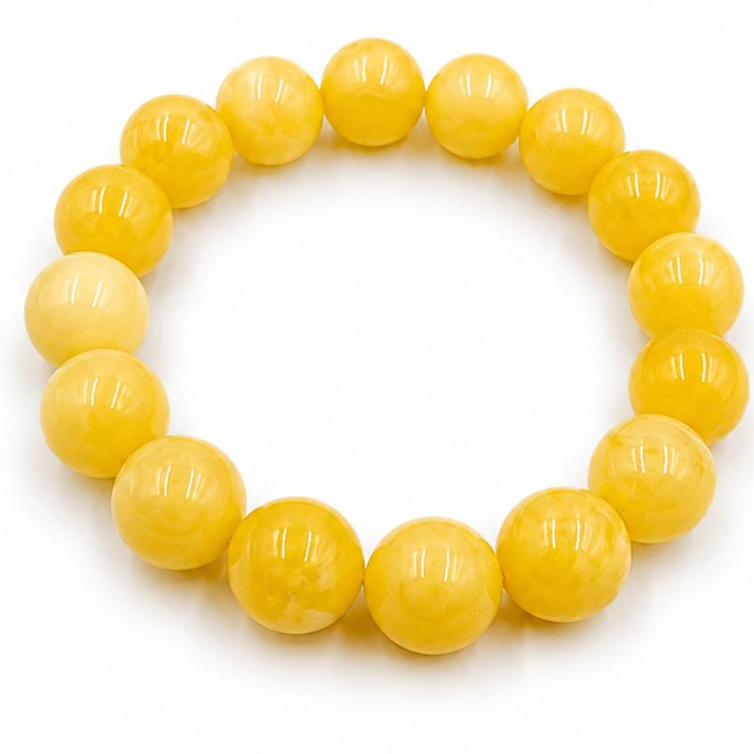 Baltic Amber Bead Bracelet – Butterscotch