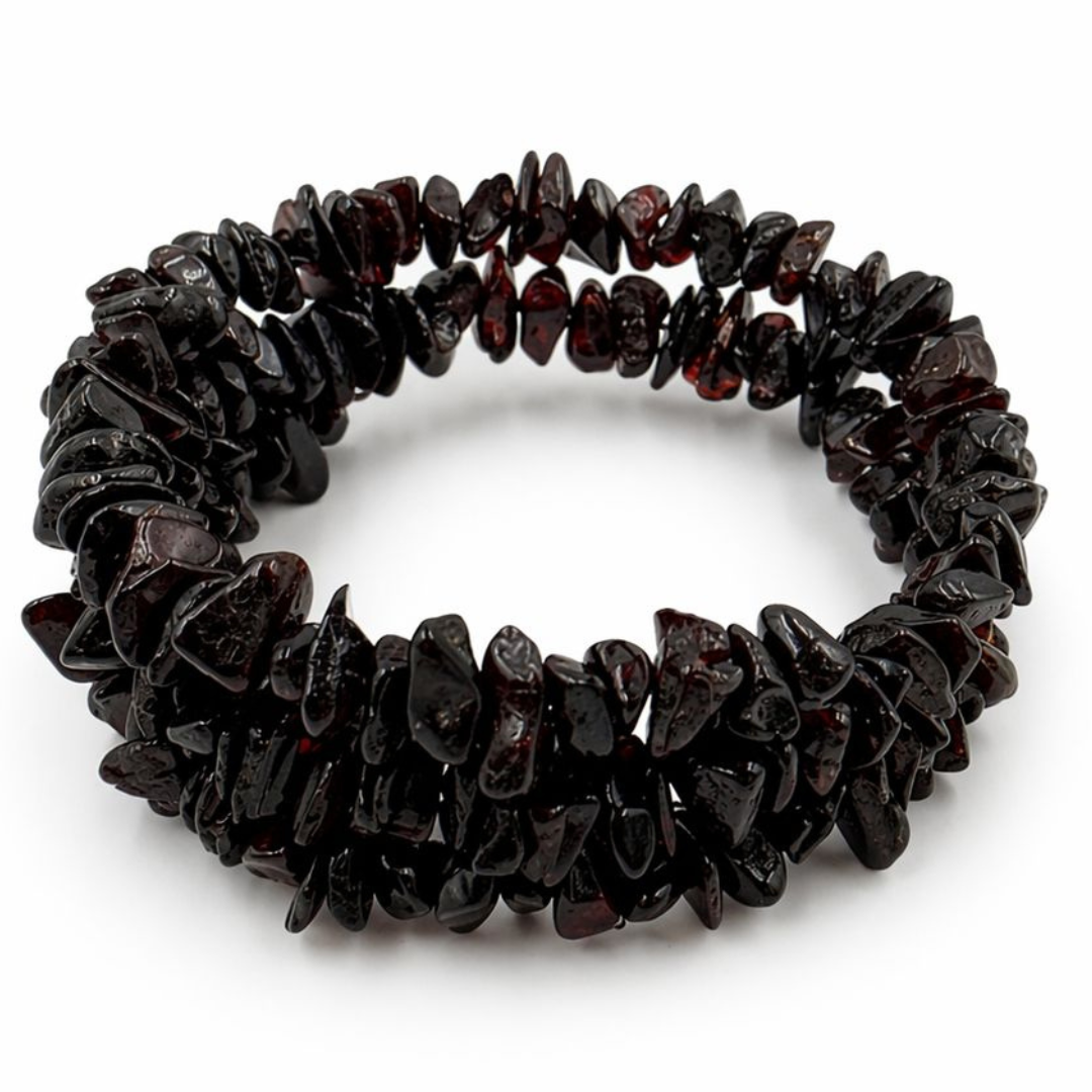 Snake style amber bracelet