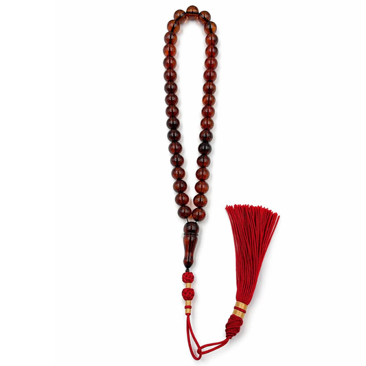 Natural Dark Cognac Amber Prayer Beads