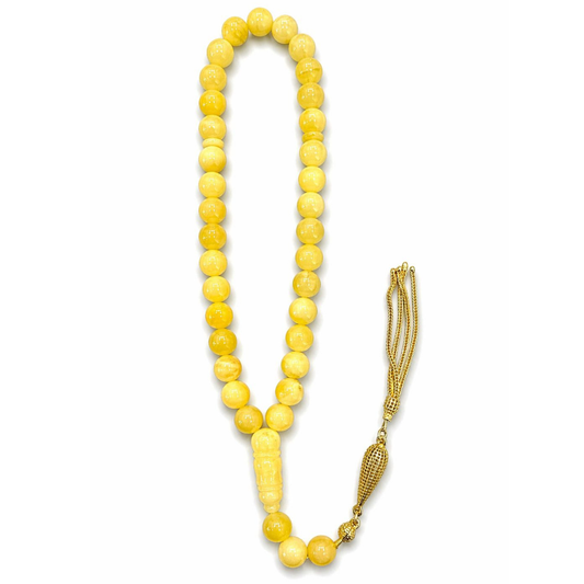 Natural Butterscotch Amber Prayer Beads