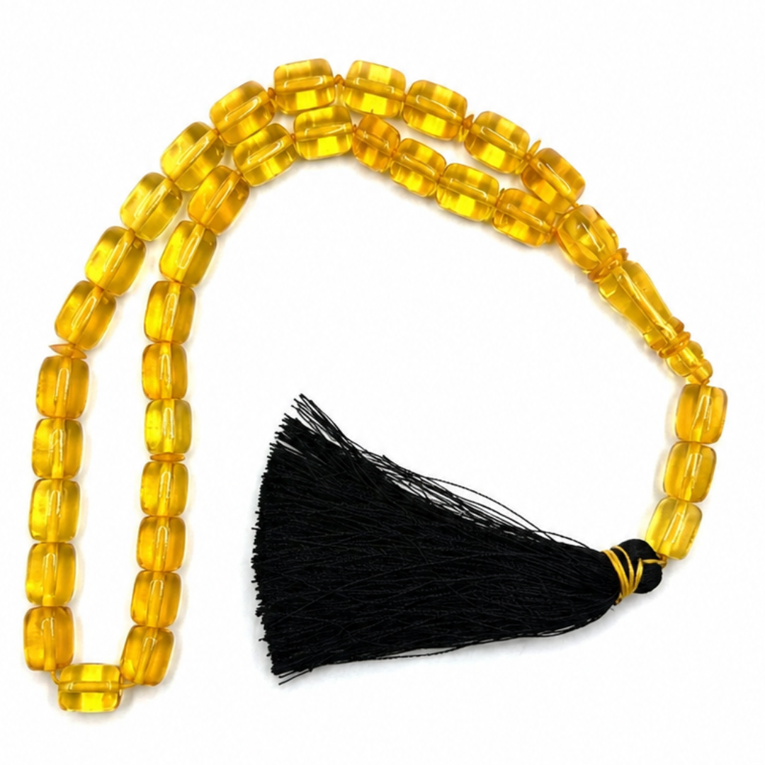 Natural honey Baltic amber prayer beads