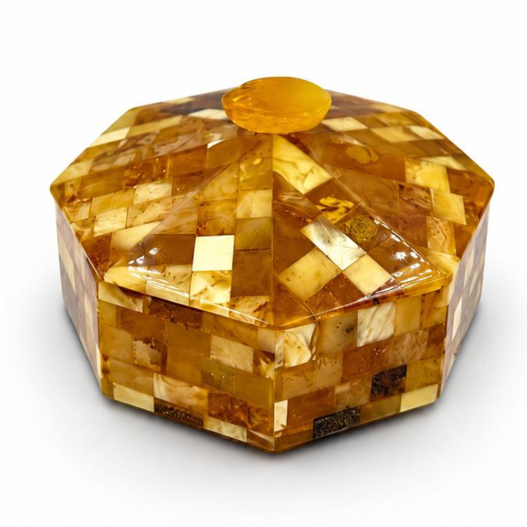 Handmade Baltic Amber Jewelry Box