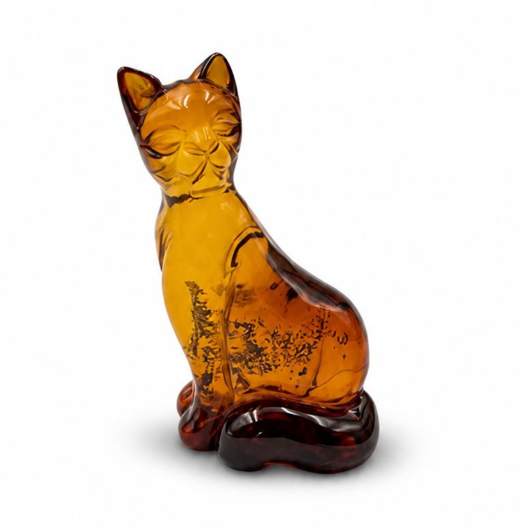 Baltic Amber Cat Figurine