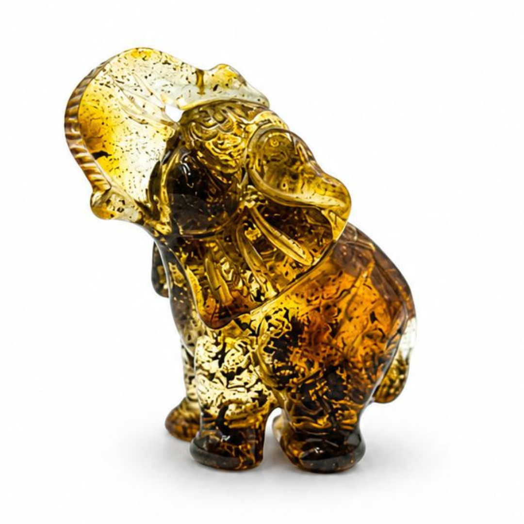 Baltic Amber Elephant Figurine