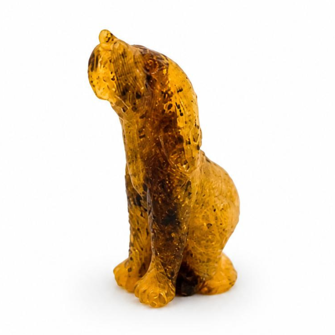 Baltic Amber Dog Figurine