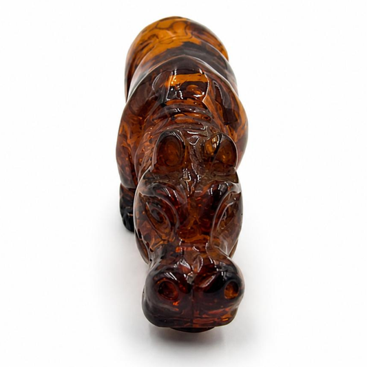 Baltic Amber Hippo Figurine