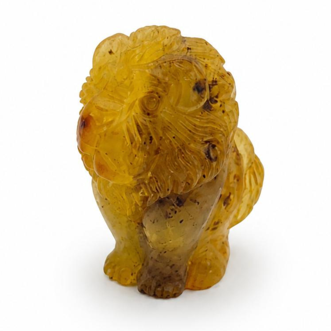 Baltic Amber Lion Figurine
