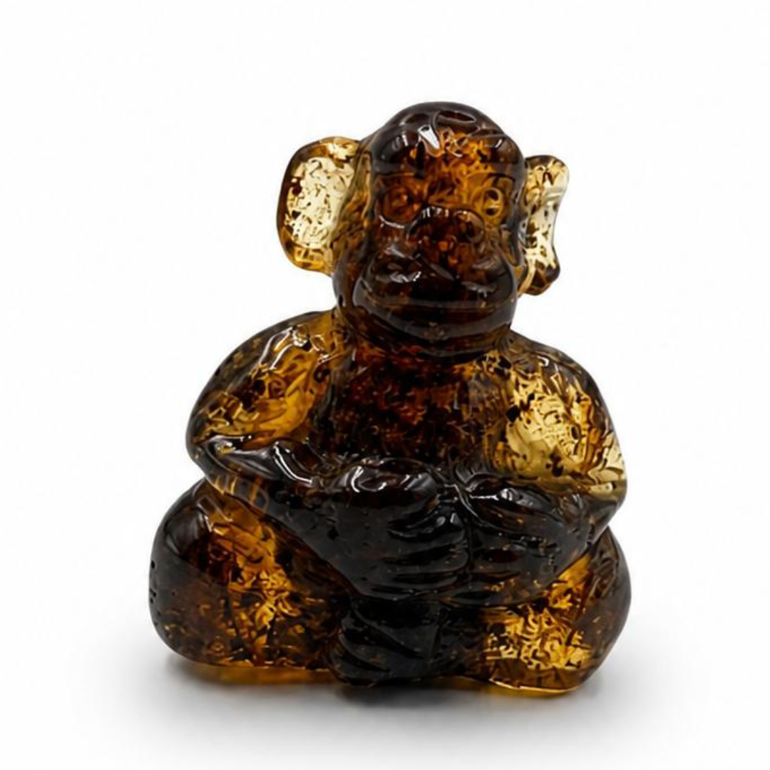 Baltic Amber Monkey Figurine