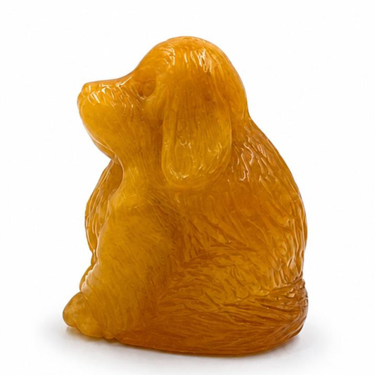 Baltic Amber Dog Figurine