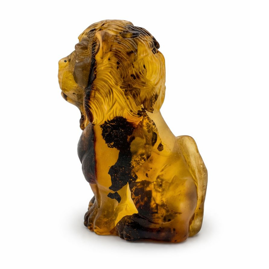 Baltic Amber Lion Figurine
