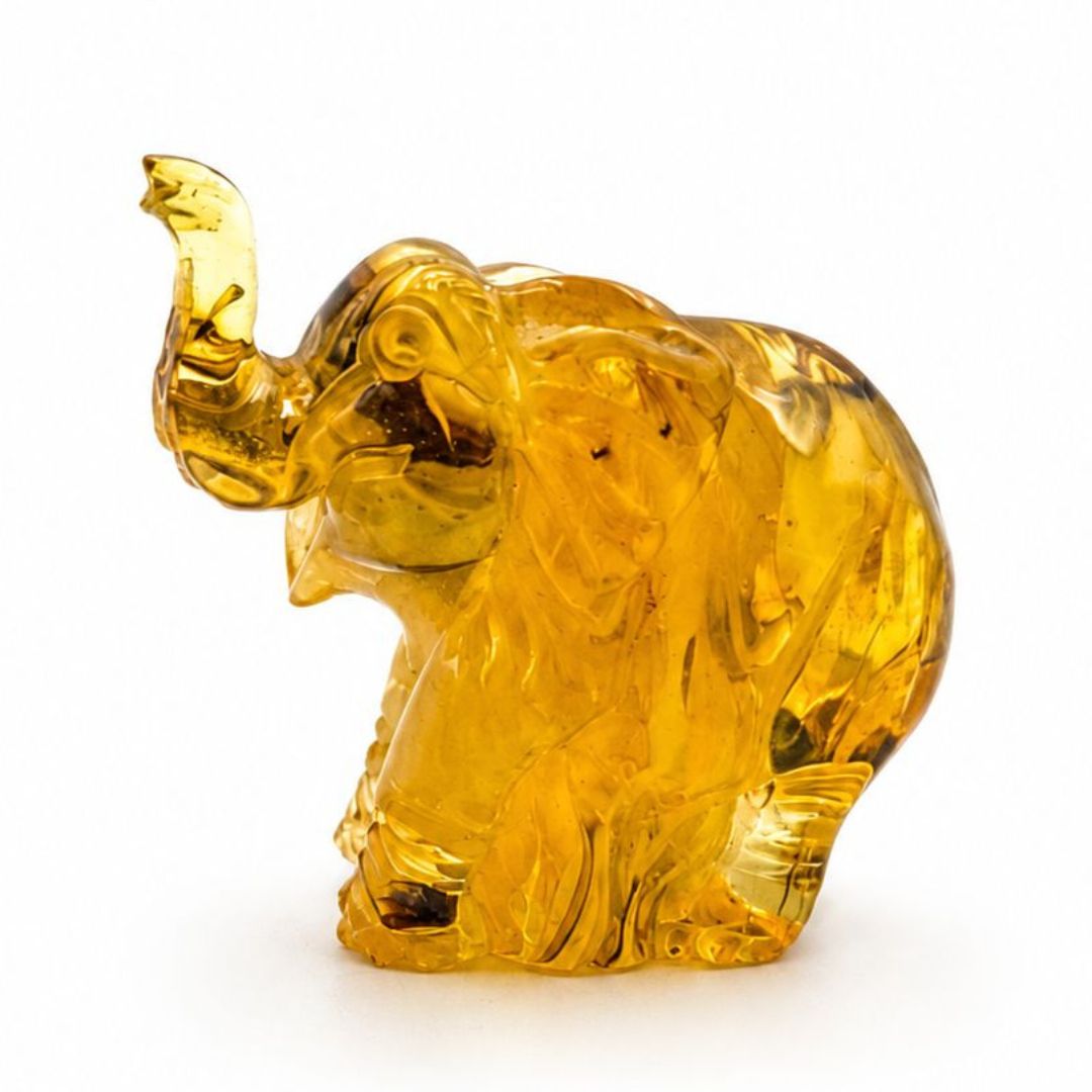 Baltic Amber Elephant Figurine