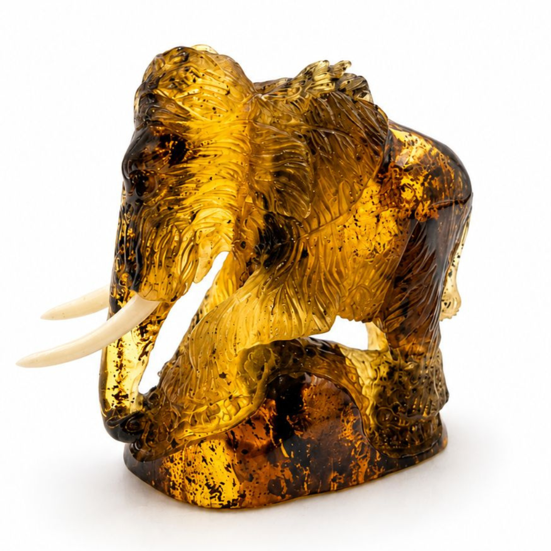 Baltic Amber Mammoth Figurine