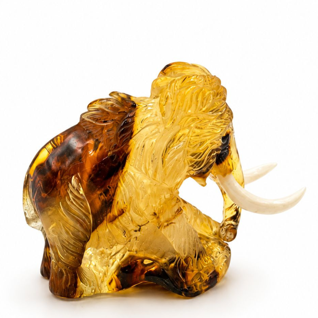 Baltic Amber Mammoth Figurine