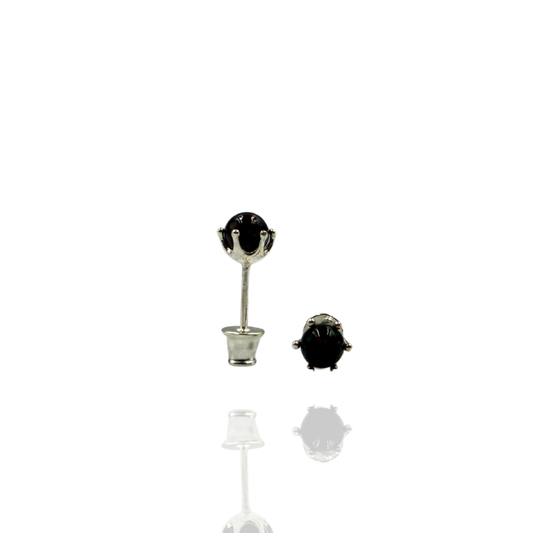 Silver-plated amber earings