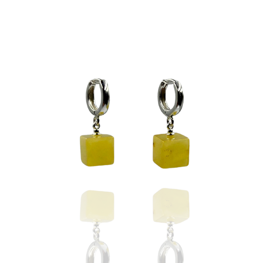 Sterling silver amber earrings