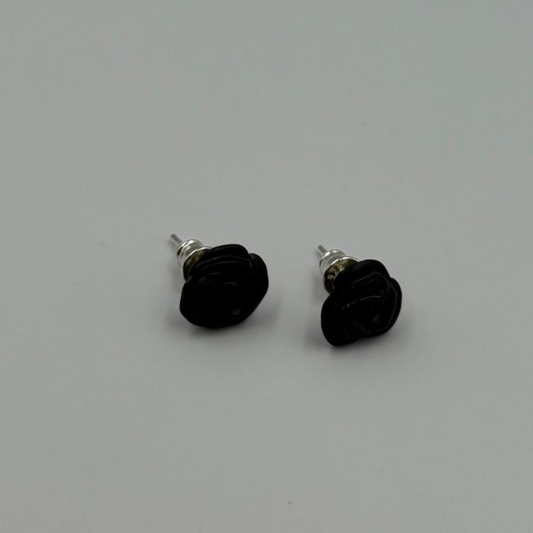 Silver-plated amber earings