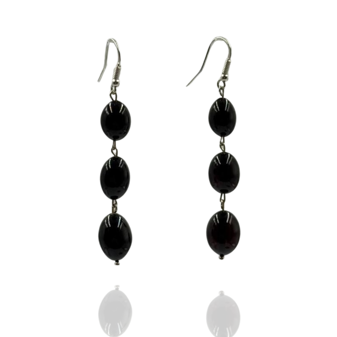 Sterling silver amber earrings