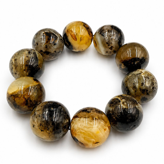 Genuine Amber Statement Bead Bracelet