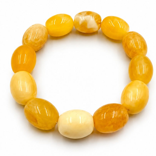 Baltic Amber Bead Bracelet – Butterscotch