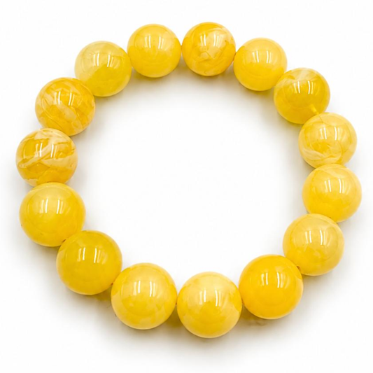 Baltic Amber Bead Bracelet – Butterscotch