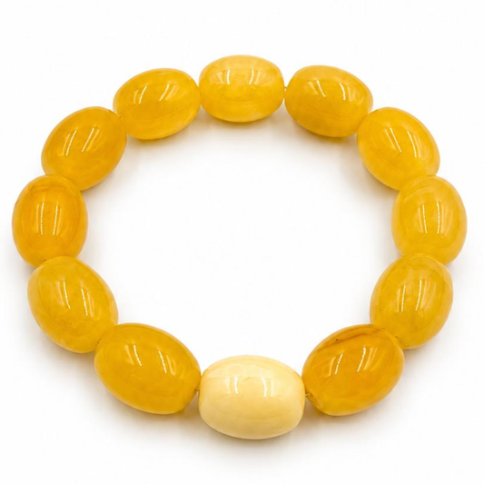 Baltic Amber Bead Bracelet – Butterscotch
