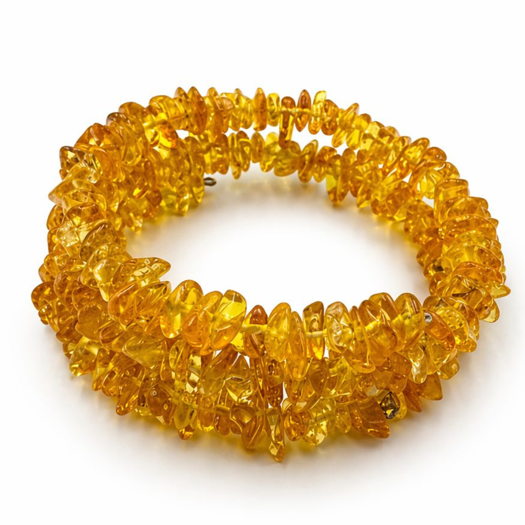 Snake style amber bracelet