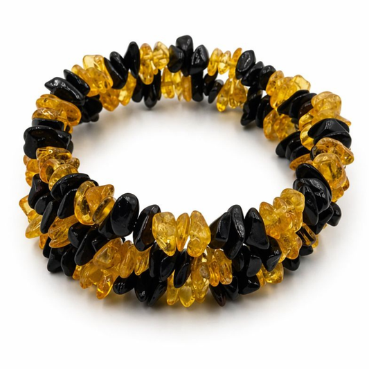 Snake style amber bracelet