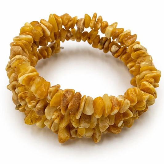 Snake style amber bracelet