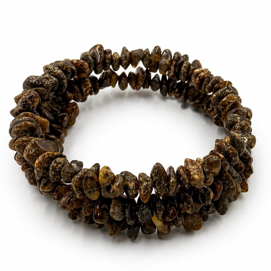 Snake style amber bracelet