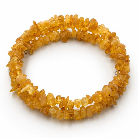 Snake style amber bracelet