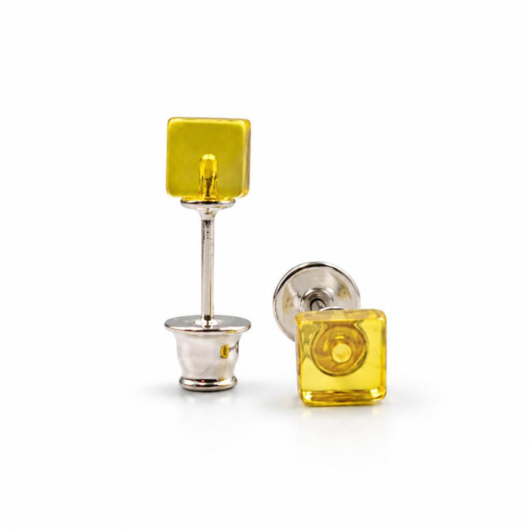 Sterling silver amber earrings