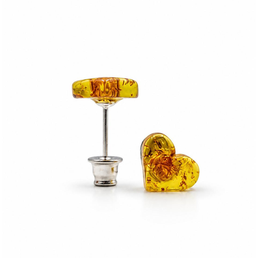 Sterling silver amber earrings