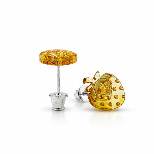 Sterling silver amber earrings