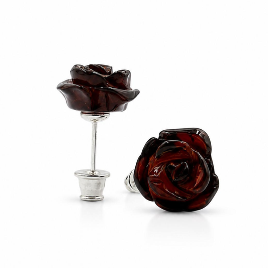 Sterling silver amber earrings