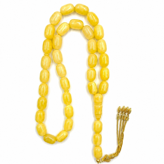Butterscotch Baltic Amber Muslim Prayer Beads