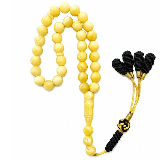 Natural Butterscotch Amber Prayer Beads