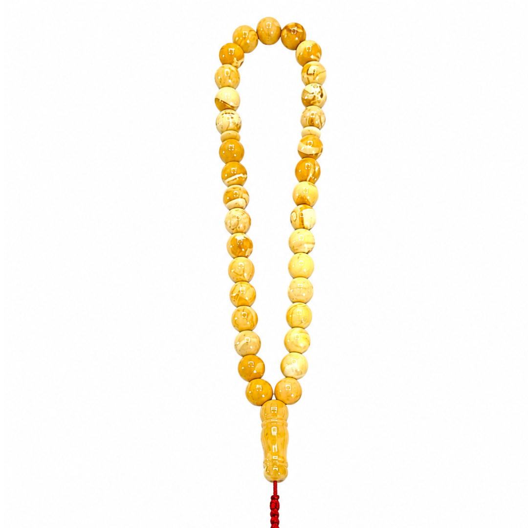 Rare White Baltic Amber Tasbih