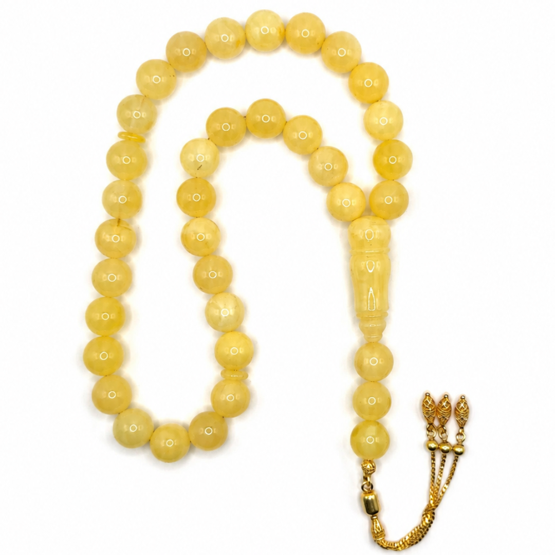 Natural Butterscotch Amber Prayer Beads