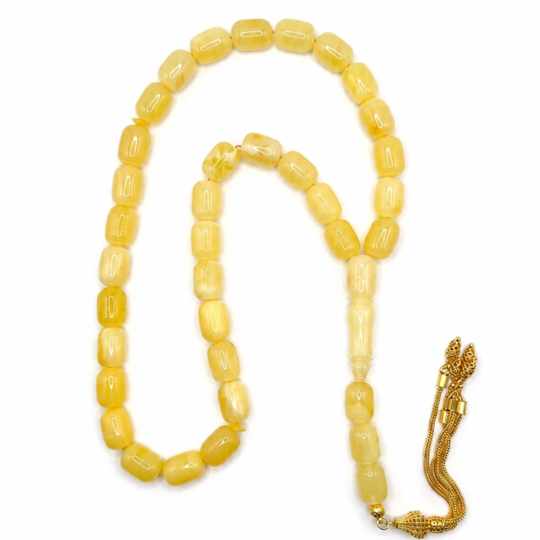 Natural Butterscotch Amber Prayer Beads