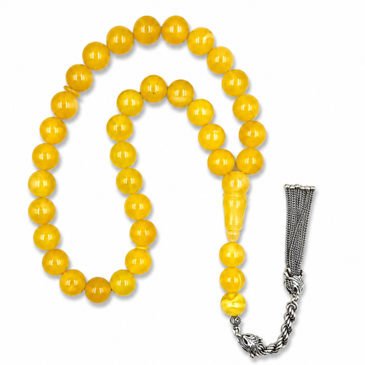 Natural Butterscotch Amber Prayer Beads