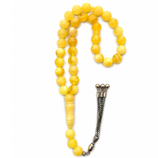 Natural Butterscotch Amber Prayer Beads