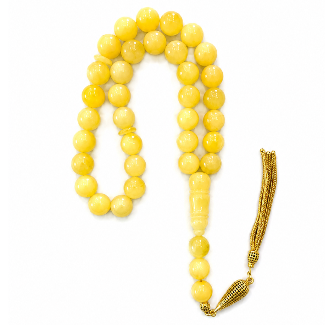 Natural Butterscotch Amber Prayer Beads