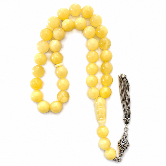 Natural Butterscotch Amber Prayer Beads
