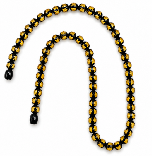Faceted Amber Bead Necklace