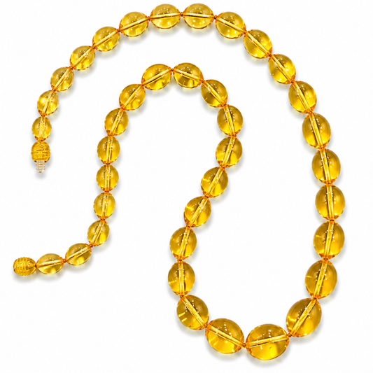 Premium Honey Amber Oval Necklace