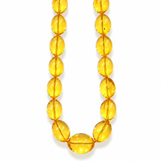 Premium Honey Amber Oval Necklace