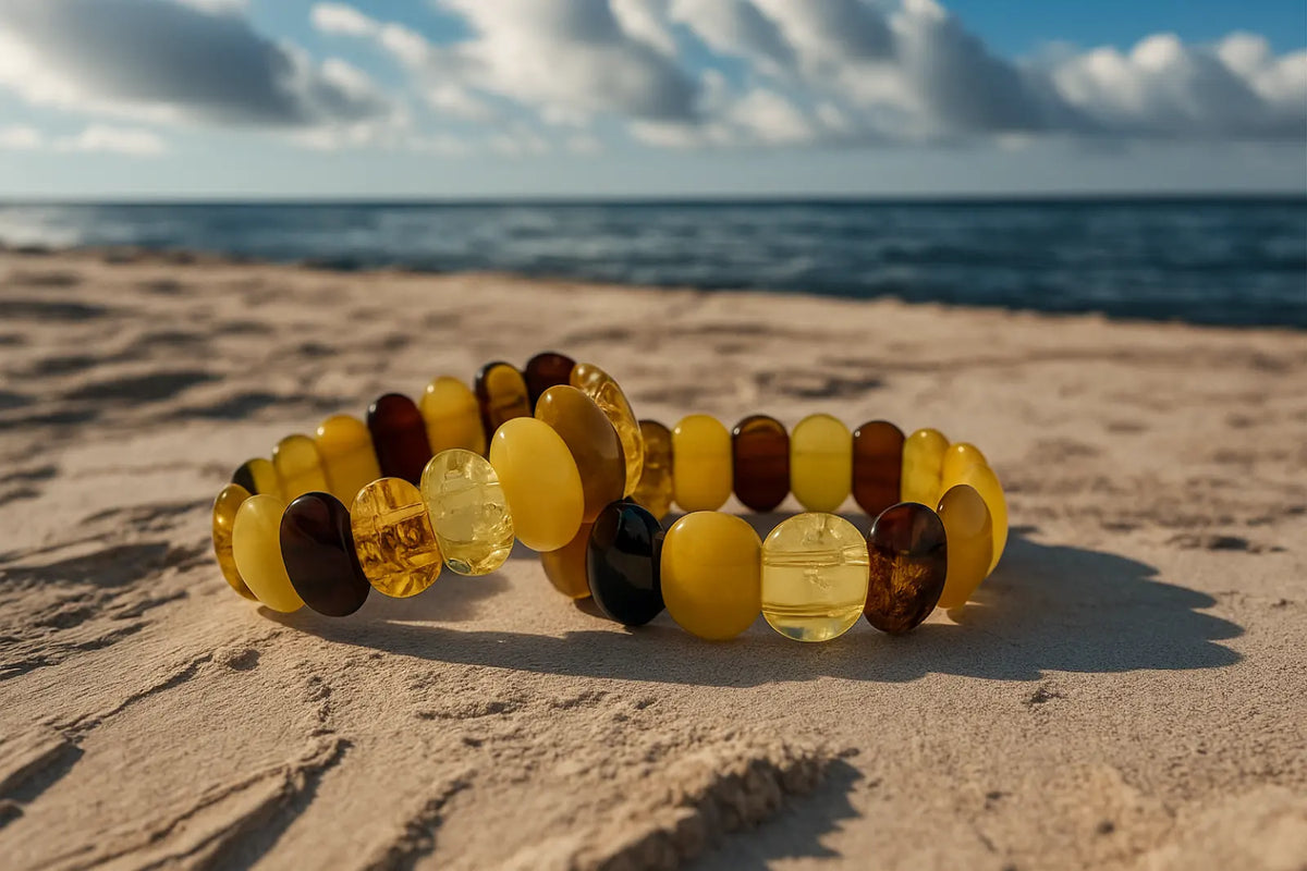 Natural honey Baltic amber prayer beads