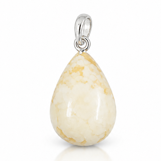 Amber Pendant with Sterling Silver