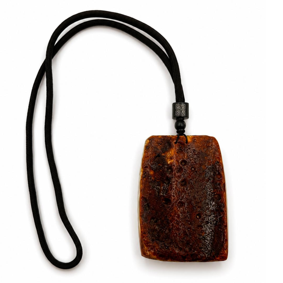 Natural Baltic Amber Statement Pendant Necklace